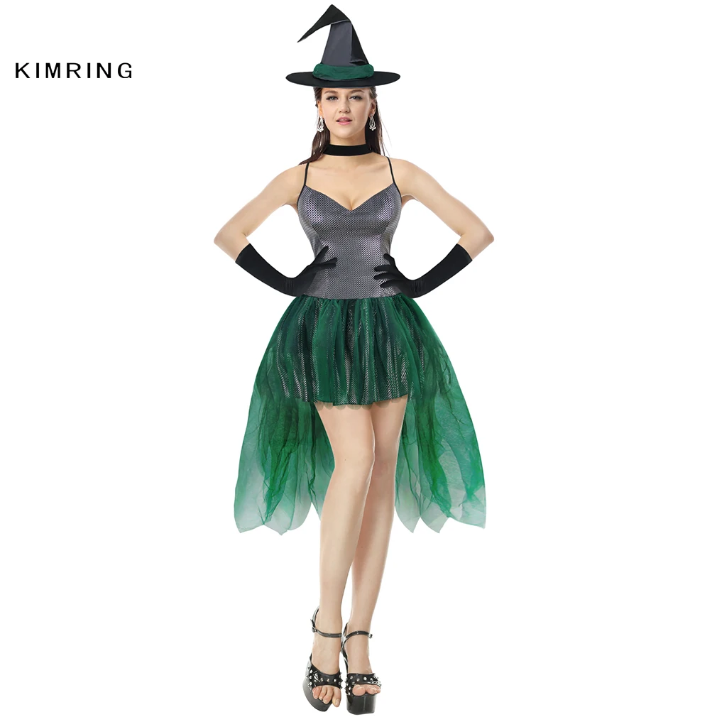 Kimring Sexy Witch Halloween Costume Adult Womens Magic Moment Costume Witch Wicked Cosplay Carnival Costume Fancy Dress