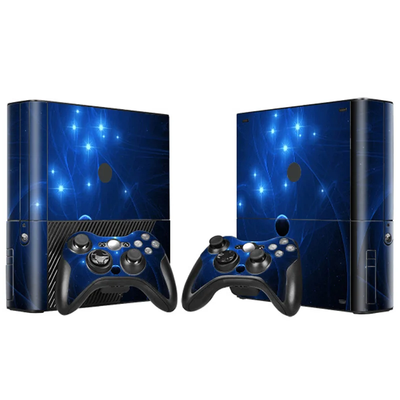 Однотонные белые черные красные синие кожаные наклейки Стикеры для Xbox 360 E