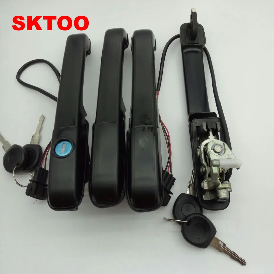 SKTOO 4 шт. для Volkswagen Passat B4 дверная ручка внешняя с ключом цилиндра набор четырех