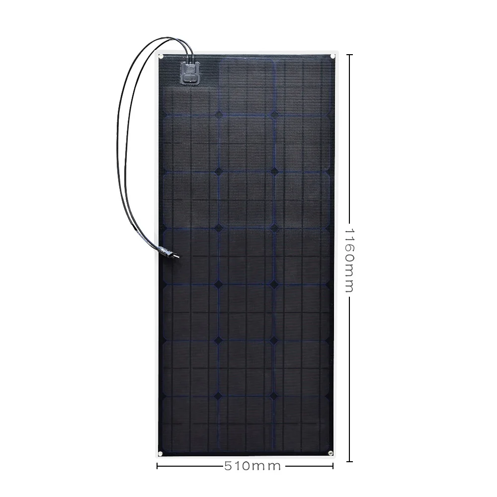 outdoor ETFE Flexible Solar Panel 100W Monocrystalline Solar Cell for Car/Yacht/Steamship 12V 100 Watt Solar Battery