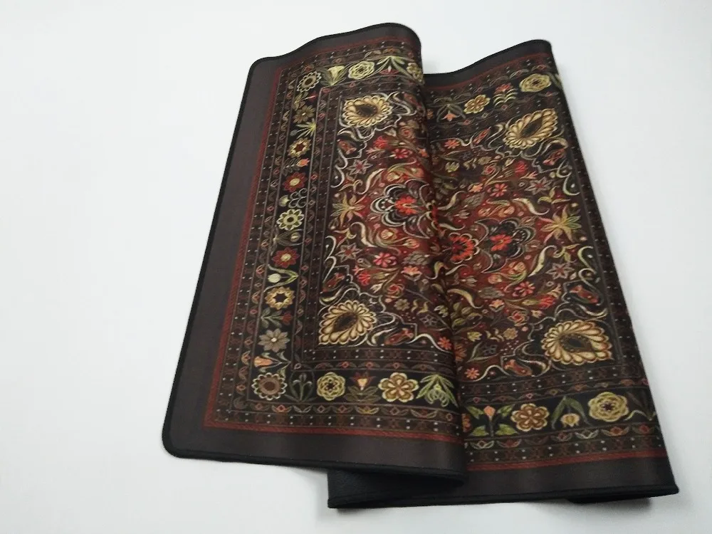 Mairuige Free Shipping 900*400*2mm Persian Rug Mat Large Overlock Mousepad Retro Style Carpet Mouse Pad Red Can Be Customized