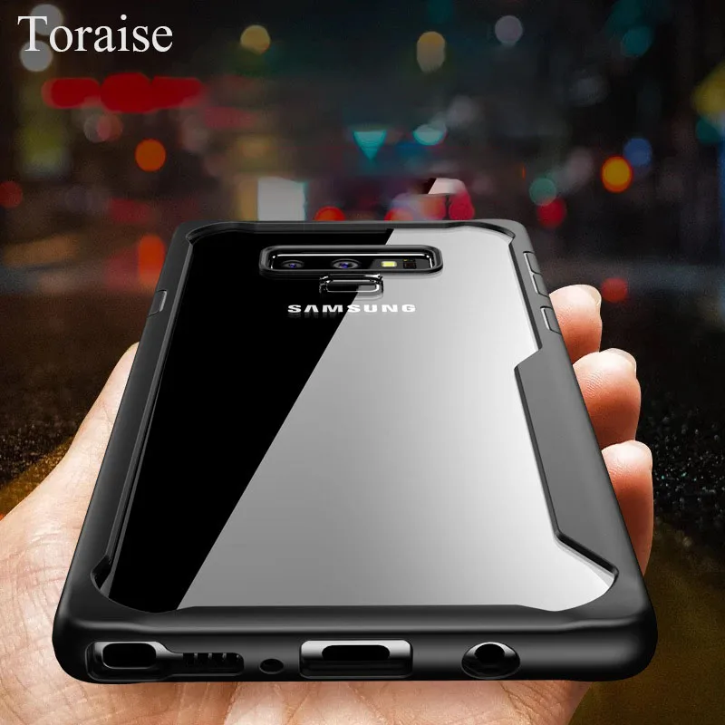

Toraise Case For Samsung Note 9 Case Silicone TPU Frame Acrylic Transparent Back Cover Case for Samsung Galaxy Note 9 Note9 capa