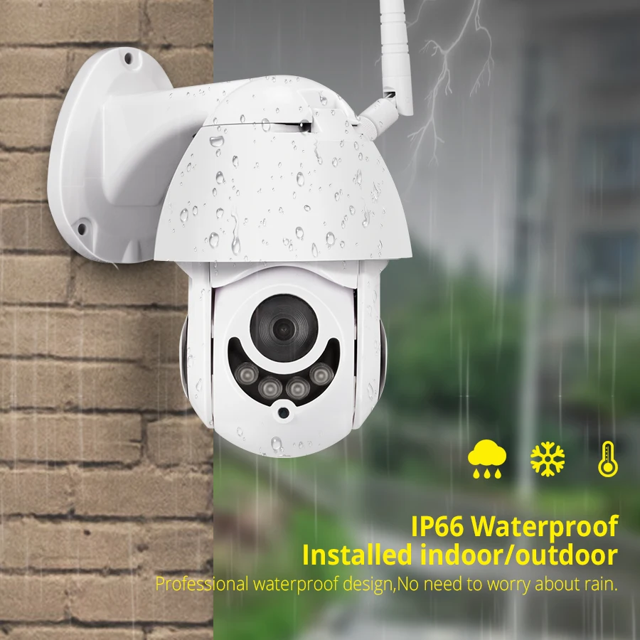 Новинка 1080P 2MP уличная Беспроводная IP камера IP66 Водонепроницаемая wifi PTZ камера H.264+ ONVIF приложение управление ночное видение Обнаружение движения