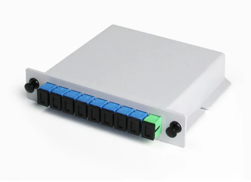 

10PCS /Lot Splitter Fiber Optical Box FTTH PLC Splitter box with 1X8 Planar Waveguide Type Optical splitter SC UPC