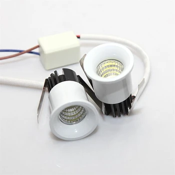 

New Style!!! 5W MINI LED COB ceiling recessed grid downlight / slim round panel light free shipping