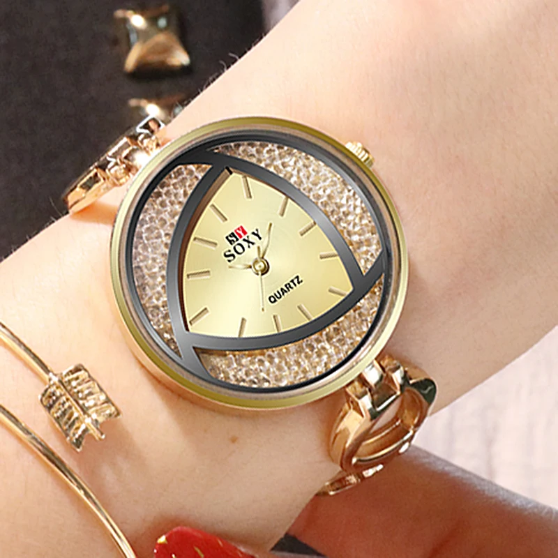 

SOXY Fashion Elegant Women Watches Ladies Clock Luxurious Bracelet Womens Casual Quartz Watch Analog Wrist Watch Bayan Kol Saati