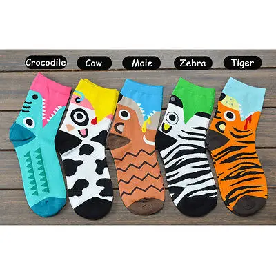 Newly Women Lady Adult 3D Cartoon Animals Cotton Socks Mid-calf Length Socks