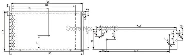 S-300&nbsp;series general switching power supply&nbsp;mounting dimensions