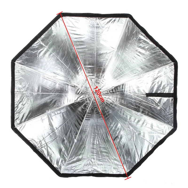 Набор софтбоксов для фотостудии 120 см/4" восьмиугольный Зонт софтбокс рассеиватель Отражатель+ окантовка+ 200 см осветительная стойка+ держатель для вспышки