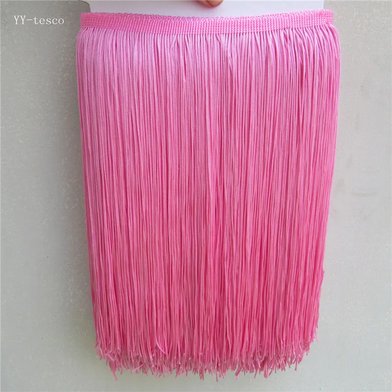 YY-tesco 1 ярд 30 см длинные кружева бахрома отделка кисточкой бахрома отделка для Diy латинское платье сценическая одежда аксессуары кружевная лента - Цвет: pink