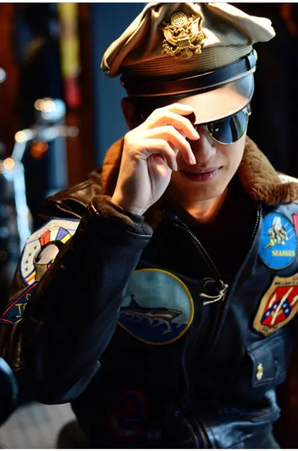 2018 Brown Men TOP GUN pilot Kurtka skórzana wełna kołnierz plus rozmiar XXXL oryginalna skóra bydlęca zima rosyjski Aviator płaszcz Darmowa wysyłka tanie tanio Mężczyzn Skórzane zamszowe Kołnierz skrętu Na MAXMACCONE Poliester Wojskowych Appliques zamki błyskawiczne kieszenie 2018 Brown Men TOP GUN pilot Kurtka skórzana wełna kołnierz plus rozmiar XXXL oryginalna skóra bydlęca zima rosyjski Aviator płaszcz Darmowa wysyłka tanie tanio Mężczyzn Skórzane zamszowe Kołnierz skrętu Na MAXMACCONE Poliester Wojskowych Appliques zamki błyskawiczne kieszenie