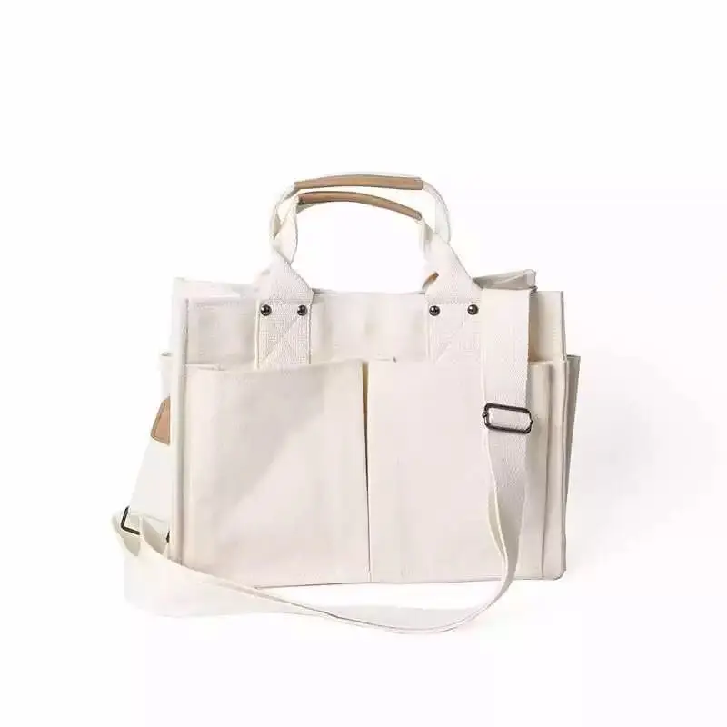 

KVKY Brand Large Pocket Casual Tote Women Handbag Crossbody Messenger Shoulder Bag Handbags Canvas Large Capacity Bags