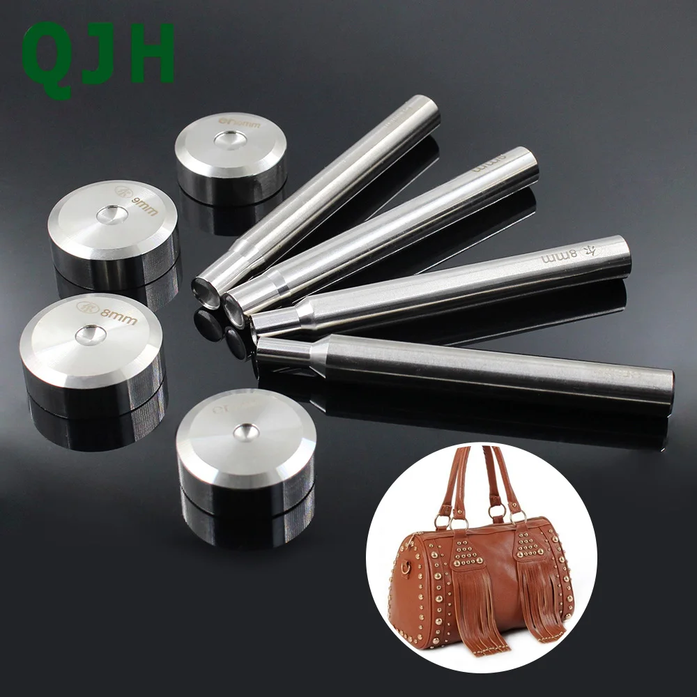 

Stainless Steel Leather Craft Tool Die Punch Hole Snap Rivet Button Setter Base Kit DIY Mounting Rivet Buttons Tools