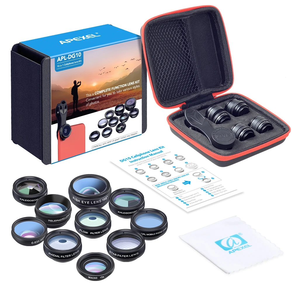 Aliexpress.com : Buy APEXEL 10 in 1 Phone camera Lens Kit