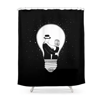 

We Light Up The Dark Shower Curtain Set Waterproof Polyester Fabric Bath Curtain For Bathroom With Non-slip Floor Mat