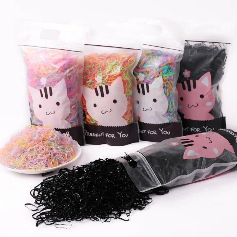Coleteros elásticos desechables de nailon para niña y mujer bandas de goma de colores accesorios para el cabello 25001000 unidades Coleteros elásticos desechables de nailon para niña y mujer bandas de goma de colores accesorios para el cabello 25001000 unidades