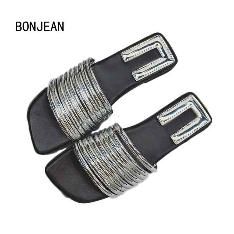 

Women Sandals Shoes Slippers Summer Gladiator Striped Non-slip Beach Slides Shoes Sandal Women Shoes For Lady Zapatos Mujer