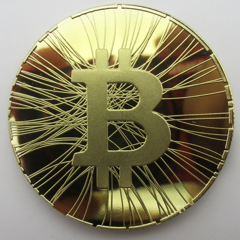 Bitcoin FIRST BITCOIN ATM Okcoin Gold Medal Copy Coin Souvenir Metal Craft Coins
