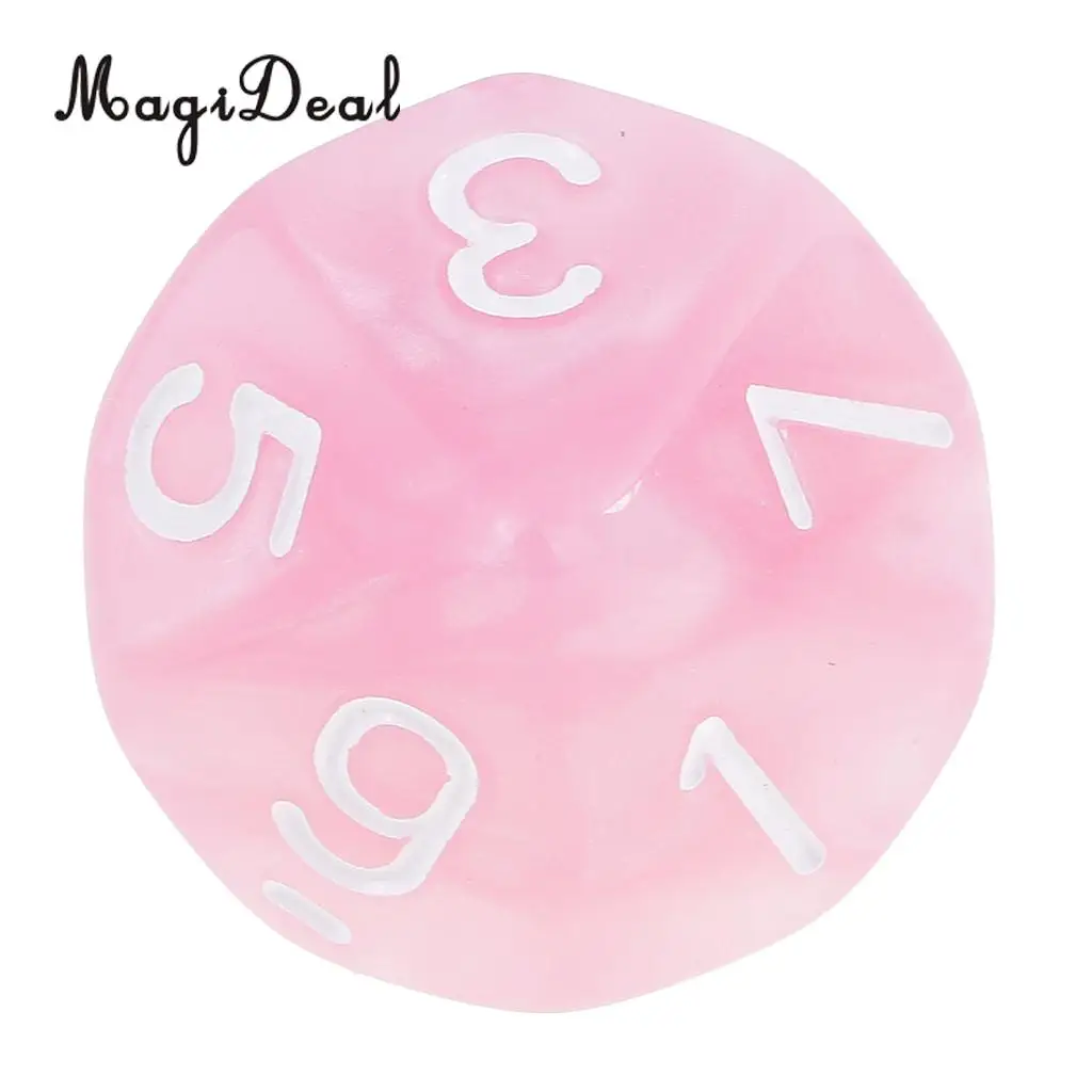 MagiDeal 10pcs 10 Sided Dice D10 Polyhedral Dice for Table Games Dungeons and Dragons Pub Club Games Supplies Pink