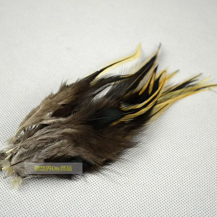 Art DIY hand-made silver edged chicken feather pure natural decoration stage craft 100pc/lot | Дом и сад
