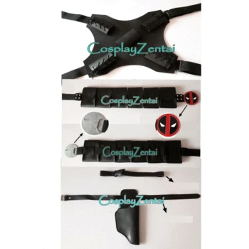 

NEW Deadpool Accessories Black 3 Pieces Deadpool Cosplay Sets Belt Sword Holder Gun Hoder