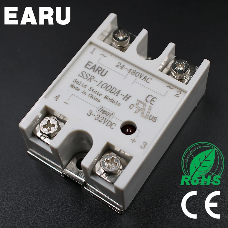 Твердотельное реле SSR-100DA-H 100A SSR 100DA-H 3-32V DC TO 90-480V AC твердотельный регулятор