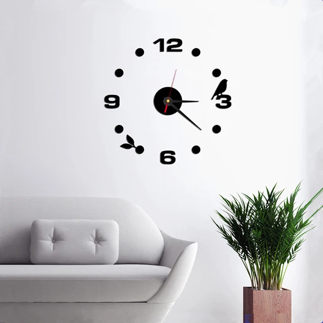 new 3d wall clock acrylic simple clock modern design diy roman