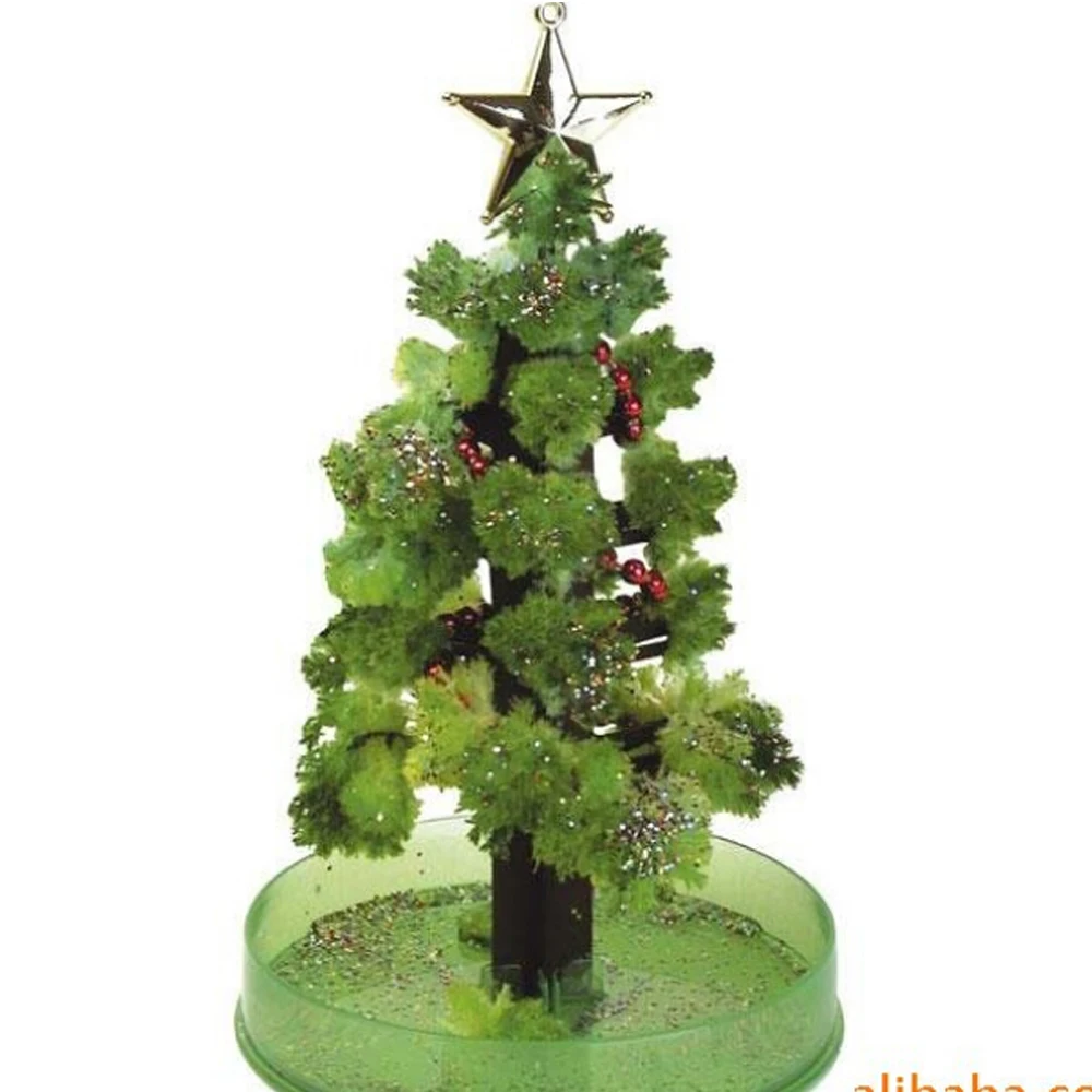 170mm H DIY Green Visual Magically Grow Paper Crystals Tree Magic Growing Christmas Trees Kit Wunderbaum Kids Toys For Children 2019 14hx13dcm visual green magic growing paper bonsai tree kit mystic pine trees christmas science educative toys for children