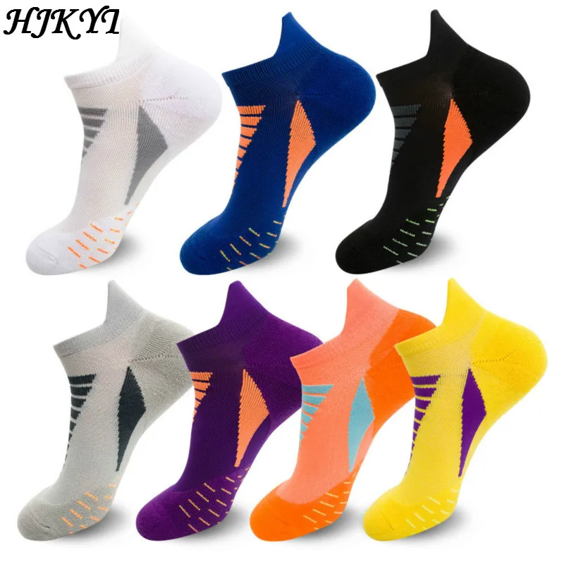 

HJKYT summer half pressure compression socks homme short basket colorful varicose veins sneaker invisible wool sokken sporting