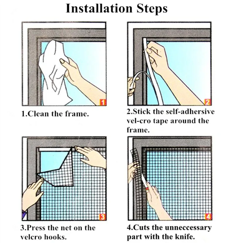 Москитная сетка окно Летающий занавес насекомое сетка экран самоклеющиеся анти-москитные двери сетки от мух москитная сетка D5
