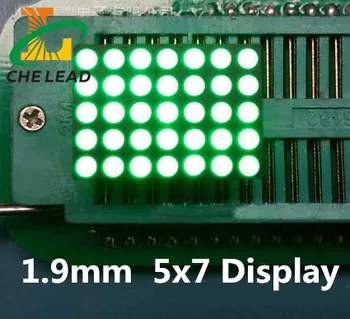 

High quality Pure green 5X7 led display 1.9MM LED Dot Matrix Digital Tube Module 5*7 digital tube Common anode