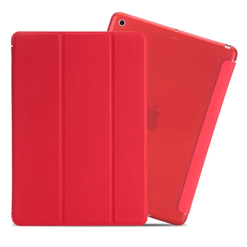 Чехол для Apple iPad Air 2, ультратонкий, 3 сложения, чехол для Ipad 6, прозрачный, ТПУ, задняя крышка, умный спящий планшет, 9,7 чехол, функция+ пленка