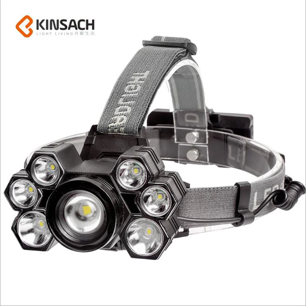 

Head lamp LED Headlight Head Lights Headlamps Rechargeable Rotary Zoom High Focus Power Outdoor Waterproof Fishing KS-559