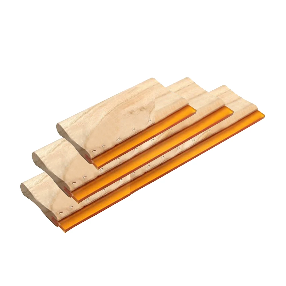 

3 Pcs Floor Pullers Screen Wood Handle Rabbler Accessories Printing Ink Tools Anti-Adhesive Scratch Board Blade Scraper