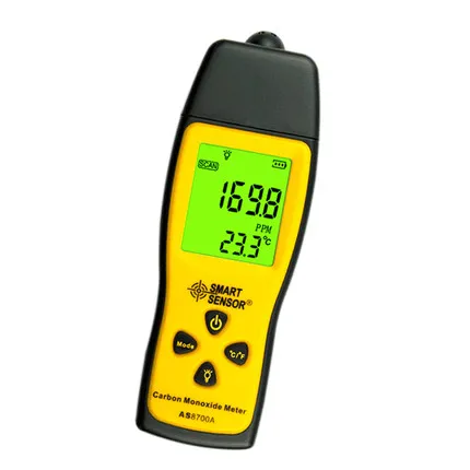 

AS8700A Handheld Carbon Monoxide Meter Portable CO Gas leak Detector Gas Analyzer Range 1000ppm High Precision SmartSensor