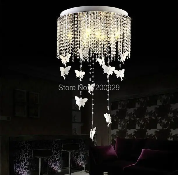 

Free Shipping New Angel Creative Chandeliers Modern Crystal Ceiling Lamp Dia 400mm Light Remote Control PLL-604