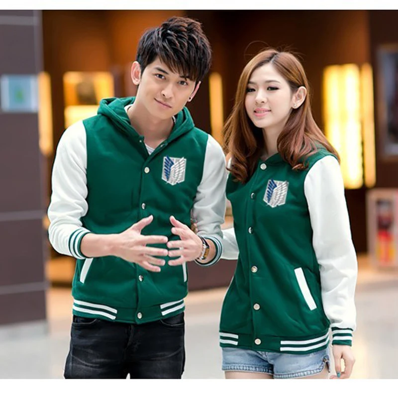 Kopen Hot Anime Kostuums Cosplay Shingeki Geen Kyojin Aanval Op Titan Kostuum Hoodie Jacket casual hoodies Sweatshirt pour les koppels