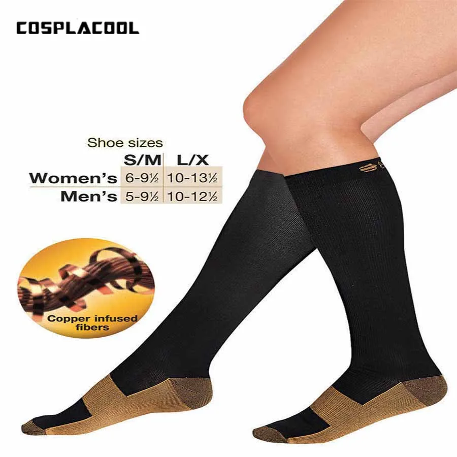 

[COSPLACOOL]2017 Stocking Relief Copper Anti-Fatigue Compression Men Socks Tired Achy Unisex Anti Fatigue Magic Meias