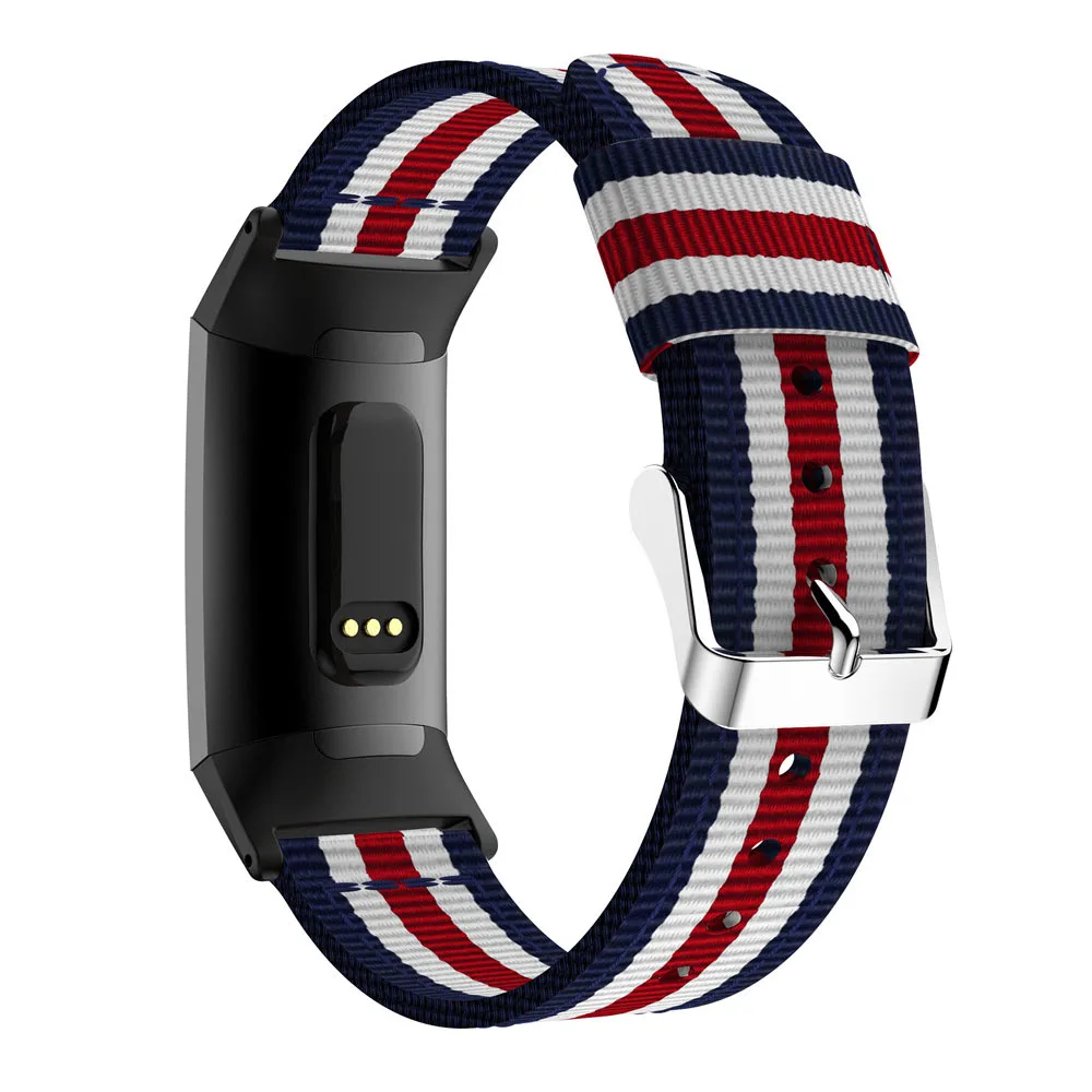 Сменные ремни для Fitbit Charge 3 Band нейлоновый текстильный ремень Сменные Смарт-часы для фитнеса с соединительный браслет