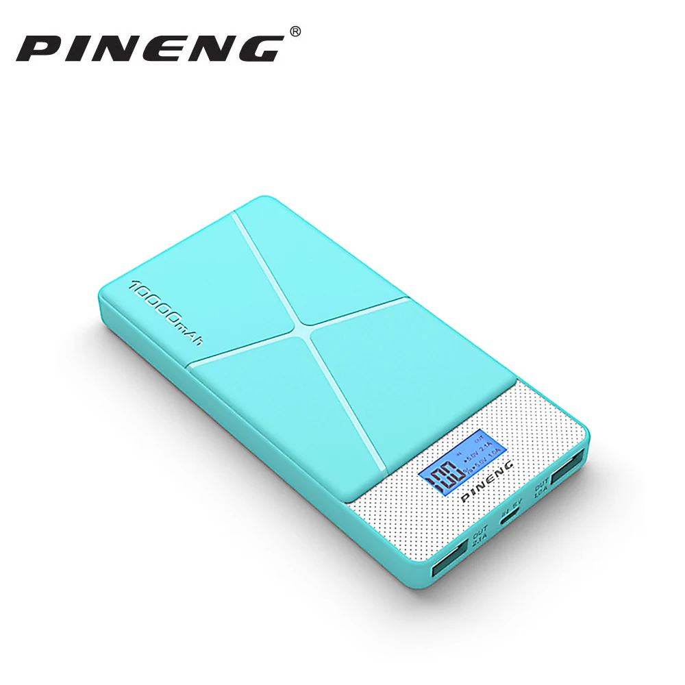 Внешний аккумулятор Pineng PN983 на 10000 мА · ч с ЖК дисплеем|powerbank with led|pineng power bankpineng bank