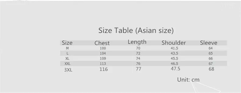 规格上传 M-3XL