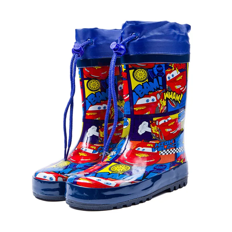 

2019 Disney new children's fashion rain boots car boy natural rubber student boots water shoes non-slip