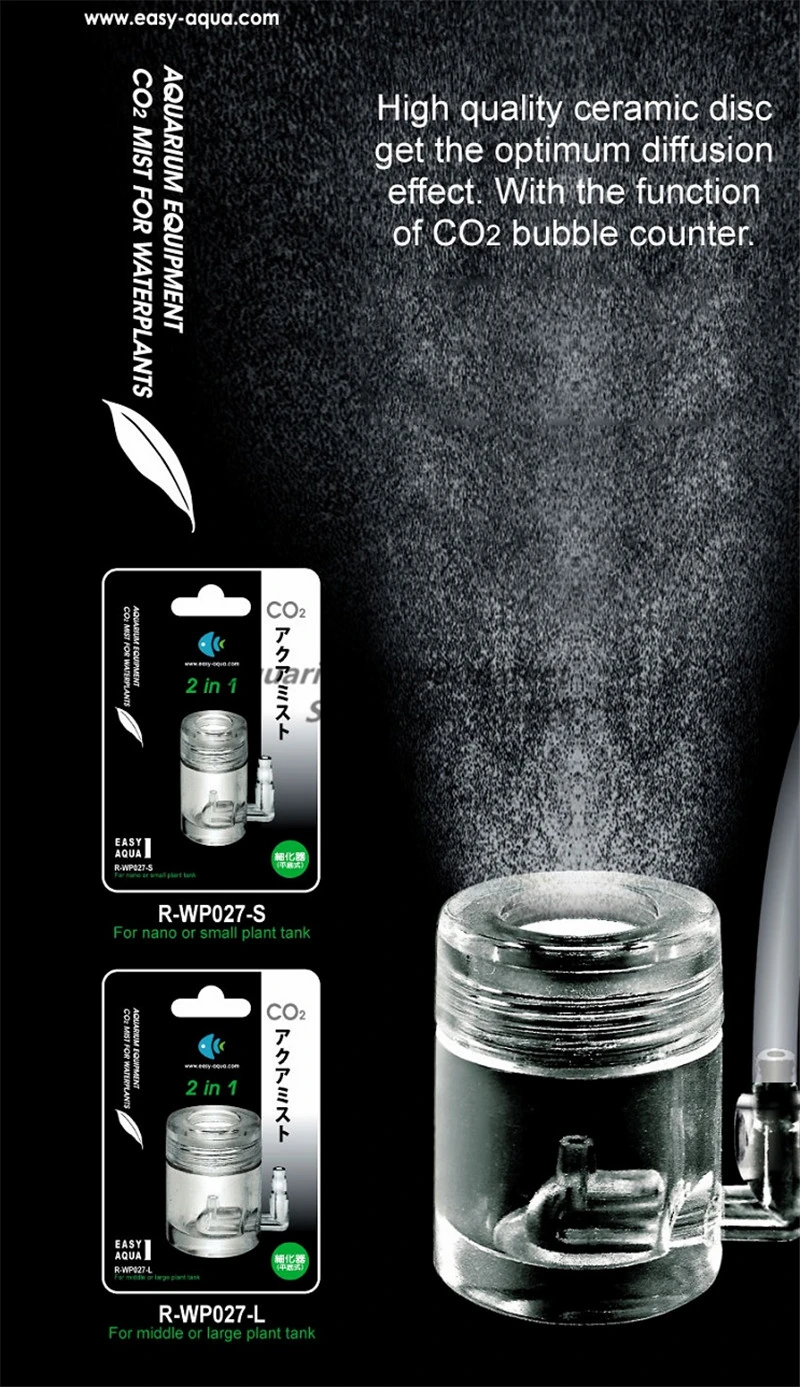 2 In 1 Acrylic Co2 Diffuser Bubble Counter For Aquarium Aquatic Moss Plant R Wp027 S L Co2 Equipment Aliexpress