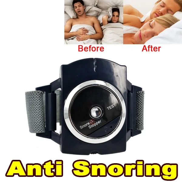 

New Auto Anti Snore Wristband Electrionic Snore Stopper Biosenseor Watch Cessation Cure Solution Sleeping Night Guard Aid