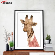 Муран Безрамные Картины живопись по номерам ручная роспись Холст мультфильм рисунок diy живопись маслом по номерам 40*50 см очки олень