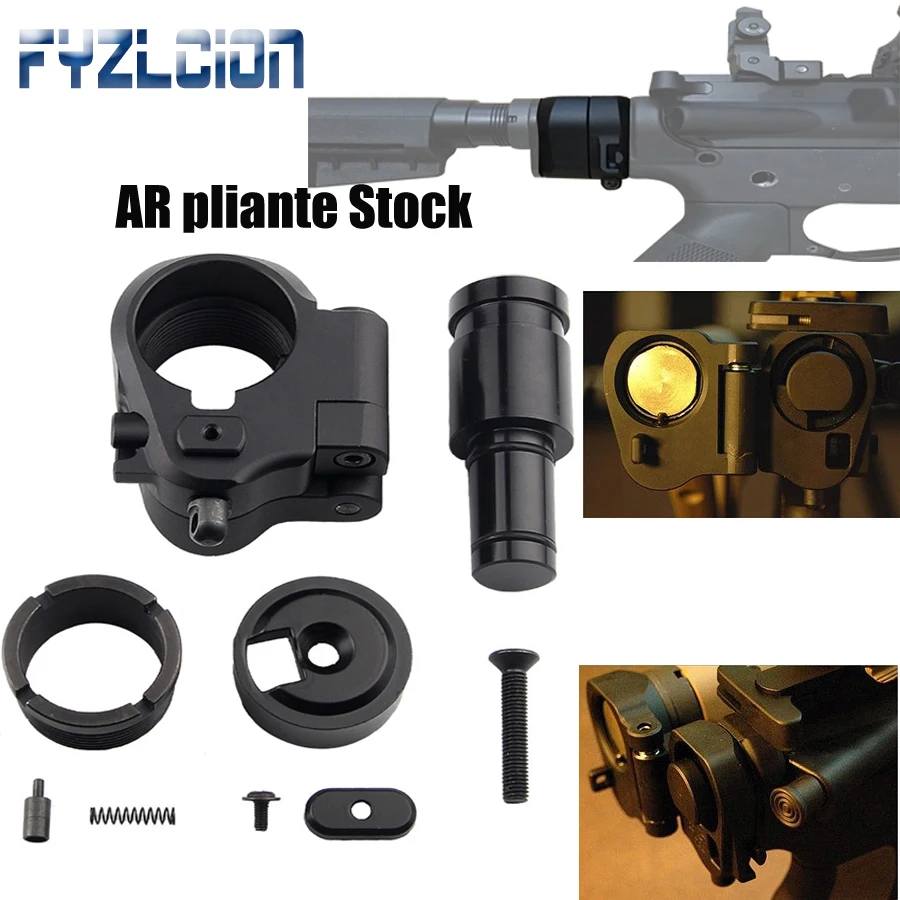 

High Quality Outdoor Tactics Hunting Accessories AR Folding Stock Adapter For M16/M4 SR25 Series GBB(AEG) For Airgun Air Rifle