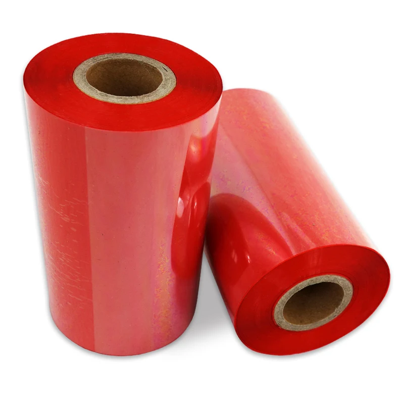 110x300 м красная цветная лента термопереноса для принтера Zebra/Avery, восковая лента для бумажных этикеток