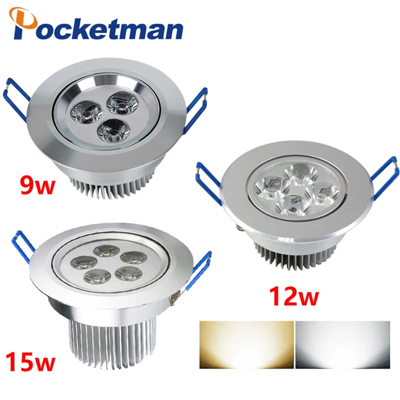 

15W 12W 9W LED Spotlight Downlight LED Recessed Cabinet Wall Spot Down light Ceiling Lamp For Home Lighting
