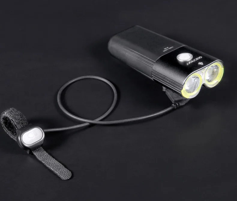 Cheap Gaciron 1600 LM Rechargeable Bike Light Bicycle Front Handlebar Led Light 5000mAh Power Bank Intelligent Wire control Flashlight 17