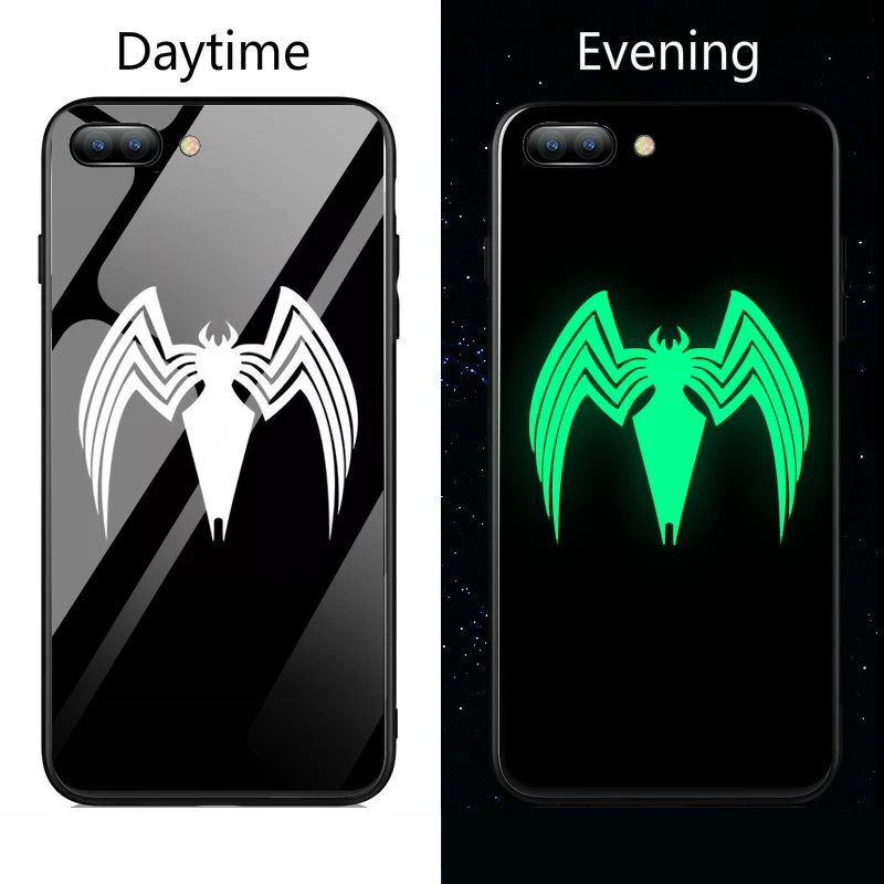 Marvel Deadpool Venom Villain Super Hero Luminous Glass Case For iphone 7 8 6 6s Plus X XR Xs Max DC Comics Phone Cases Coque Marvel Deadpool Venom Villain Super Hero Luminous Glass Case For iphone 7 8 6 6s Plus X XR Xs Max DC Comics Phone Cases Coque